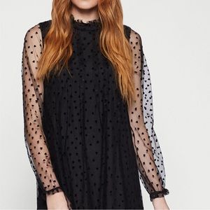 BCBGeneration Sheer Hearts Shift Dress XS